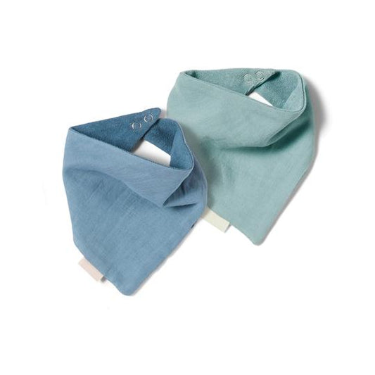 nuuroo Acile terry bib - 2 pack bib wear Bering Sea / Lead