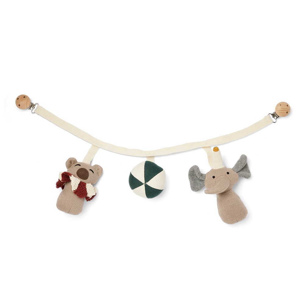 nuuroo Aston knitted pram chain Toy Multi mix