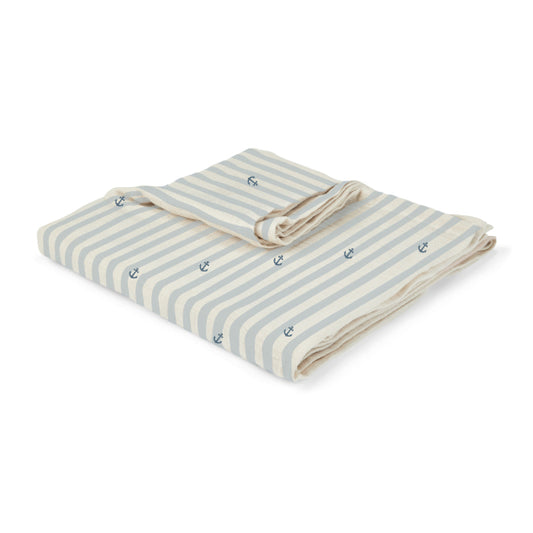 nuuroo Valentin bamboo muslin swaddle Swaddle Stripe anchor