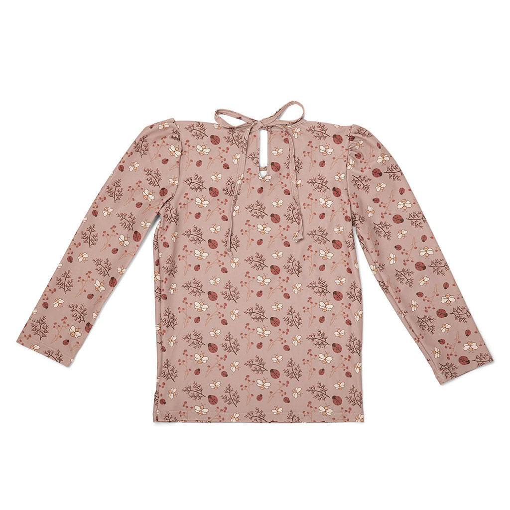 nuuroo Anne Tee LS Swimwear Sand - Flower bee