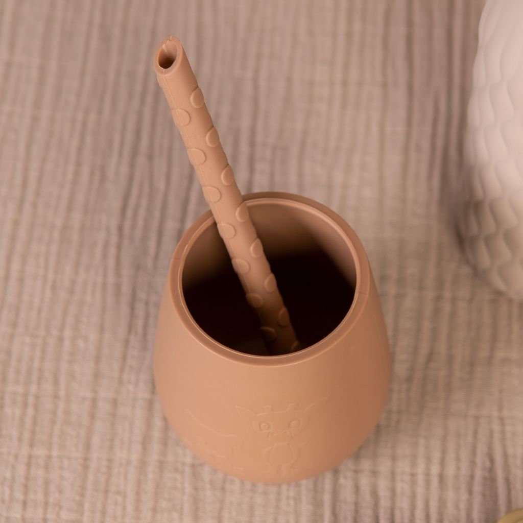 nuuroo Ada silicone straw 8-pack Straw Brown mix