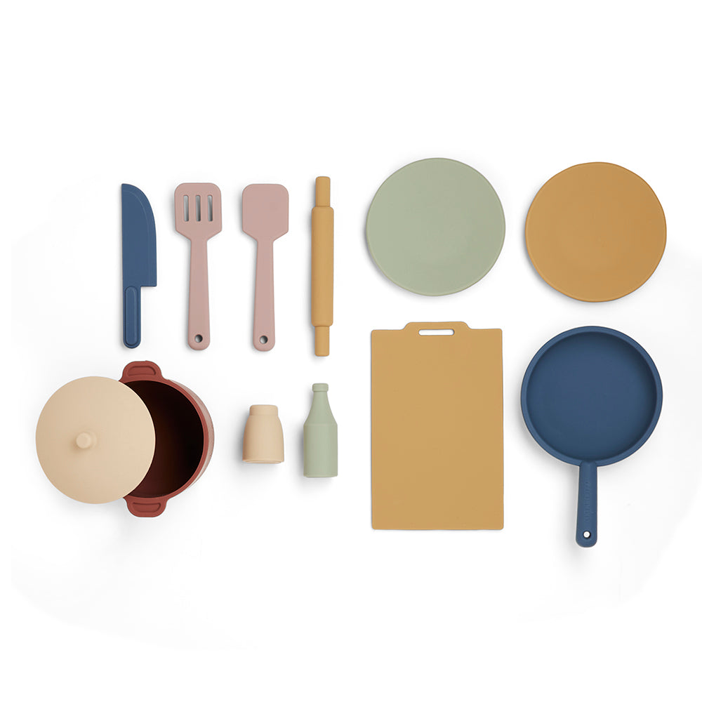 nuuroo Adam silicone kitchen playset - 12 pcs Toy Multi mix