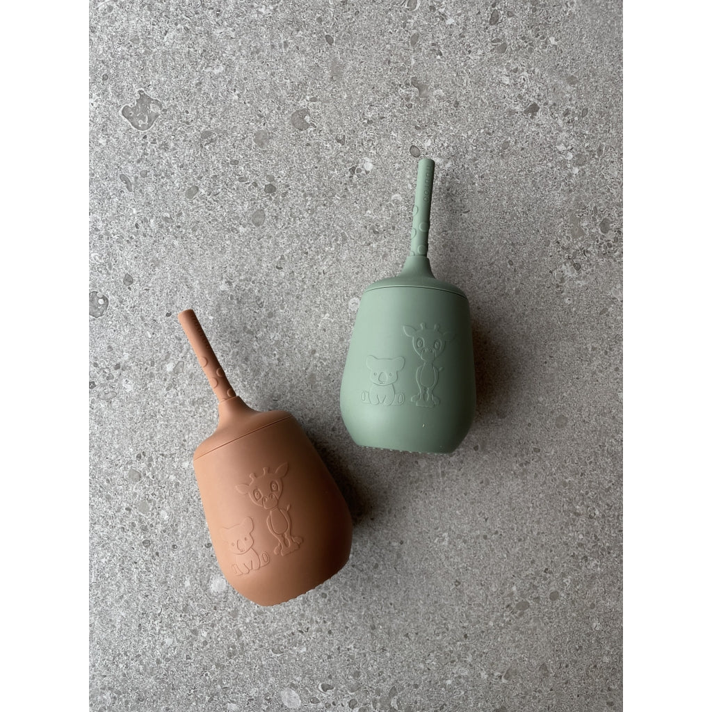 nuuroo Adita silicone cup with straw Cup Caramel Café