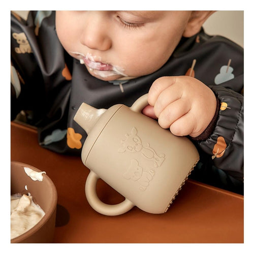 nuuroo Aiko silicone cup with sippy lid Cup Cobblestone