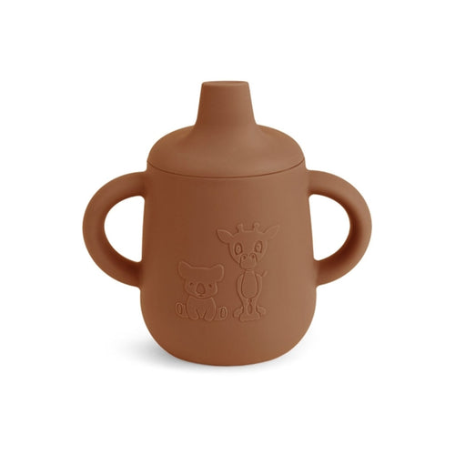 nuuroo Aiko silicone cup with sippy lid Cup Caramel Café