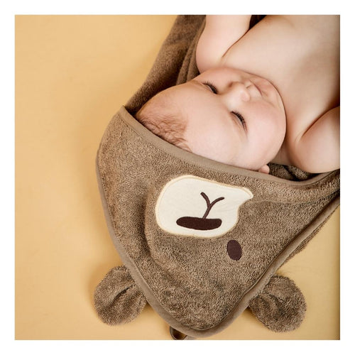 nuuroo Aki hooded baby towel Towel Cobblestone