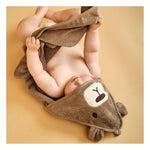 nuuroo Aki hooded baby towel Towel Cobblestone