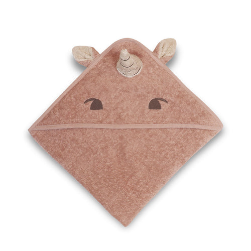 nuuroo Aki hooded baby towel Towel Rose Unicorn