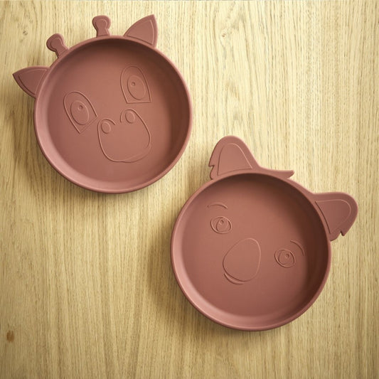 nuuroo Akila silicone plate - 2 pack Plate Mahogany