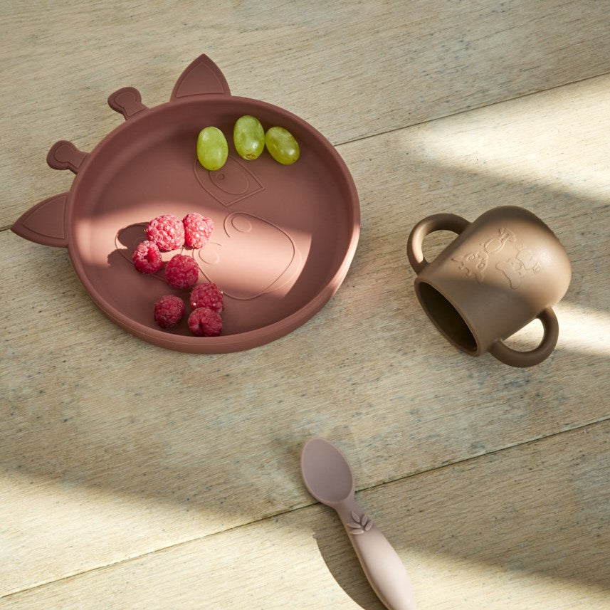 nuuroo Akila silicone plate - 2 pack Plate Mahogany
