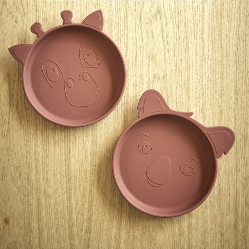 nuuroo Akila silicone plate - 2 pack Plate Mahogany