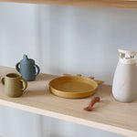 nuuroo Akila silicone plate 2-pack Giraf Plate Dusty yellow