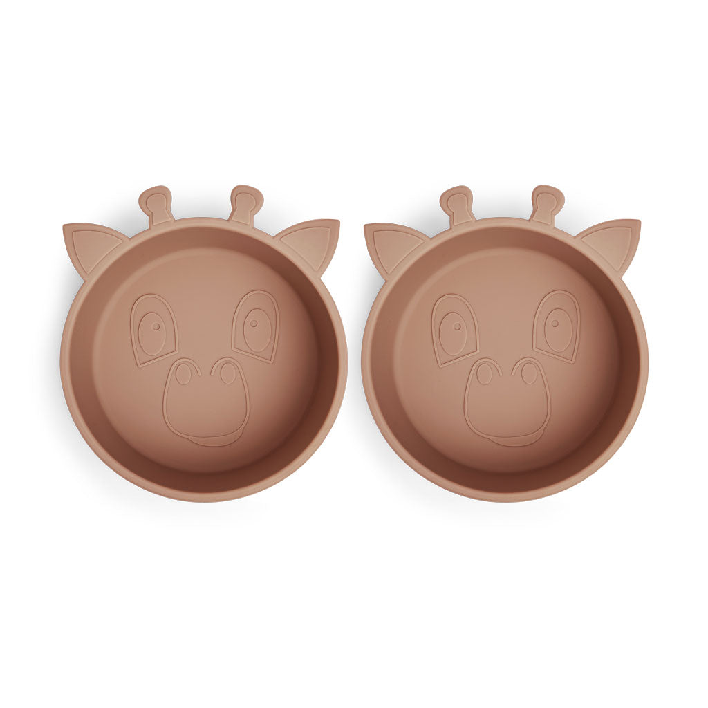 nuuroo Alex silicone deep plate 2-pack Giraf Deep plate Chocolate malt