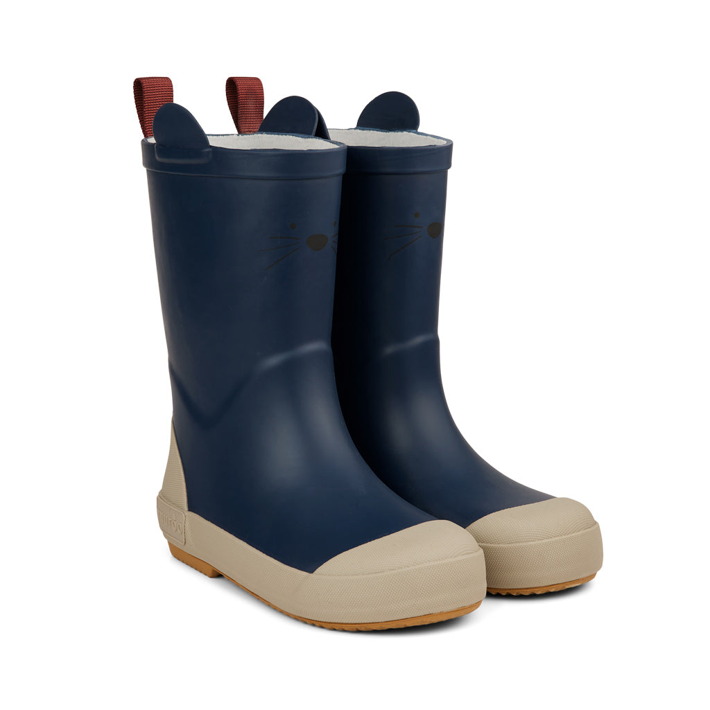 nuuroo Anton animal rubber boots Rubber boots Black Iris