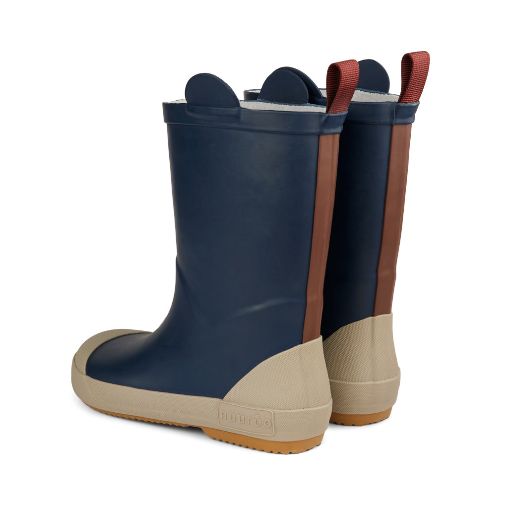 nuuroo Anton animal rubber boots Rubber boots Black Iris