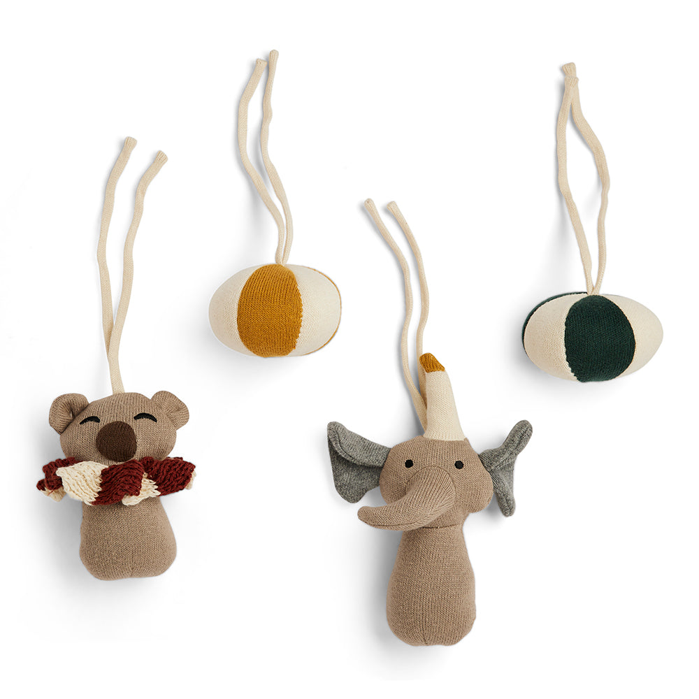 nuuroo Arti knitted playgym activity toy 4-pack Toy Multi mix