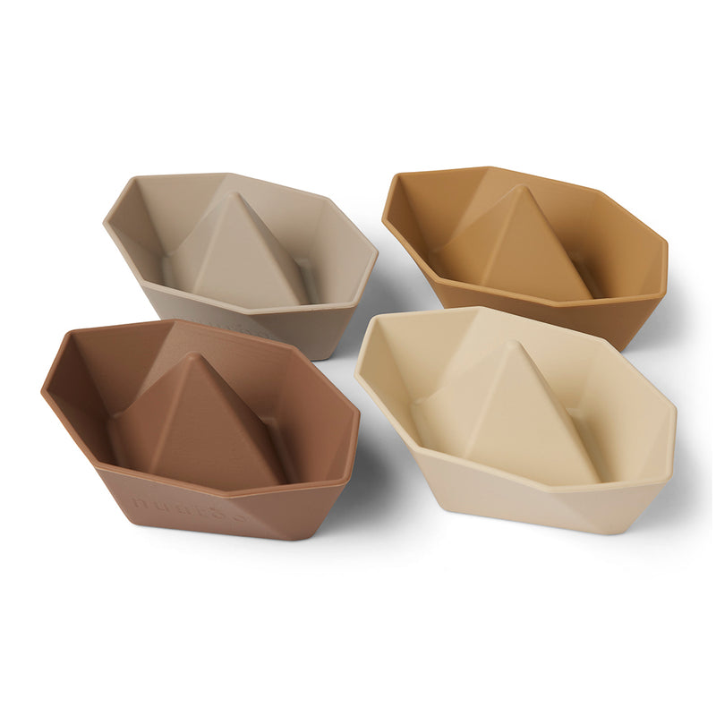 nuuroo Asger silicone boat 4-pack Toy Brown mix