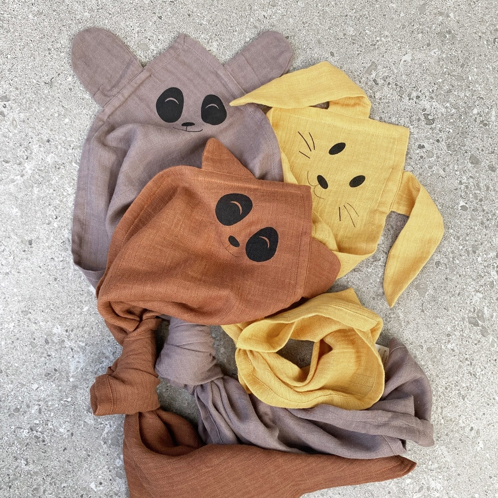 nuuroo Bjørk hugging muslin cloth - 2 pack Muslin cloth Caramel Café