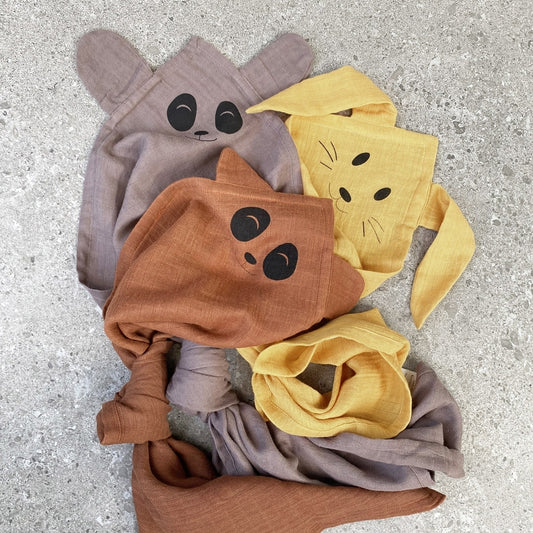 nuuroo Bjørk hugging muslin cloth - 2 pack Muslin cloth Golden Yellow