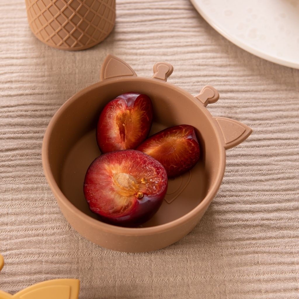 nuuroo Bo silicone dinner set 3-pack Dinner set Chocolate malt