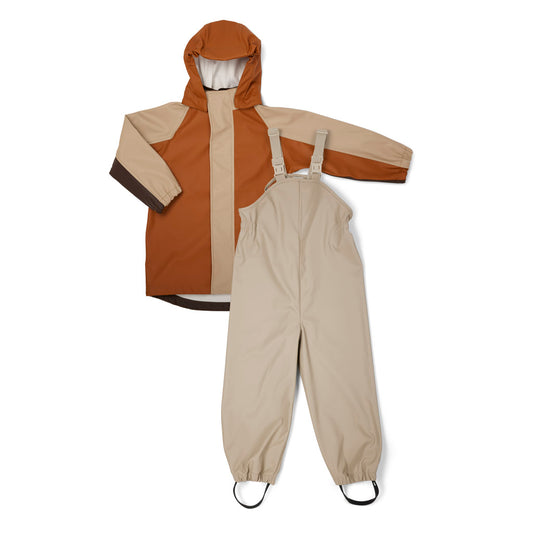 nuuroo Carla rain set - mini Rain wear Cobblestone - Multi mix