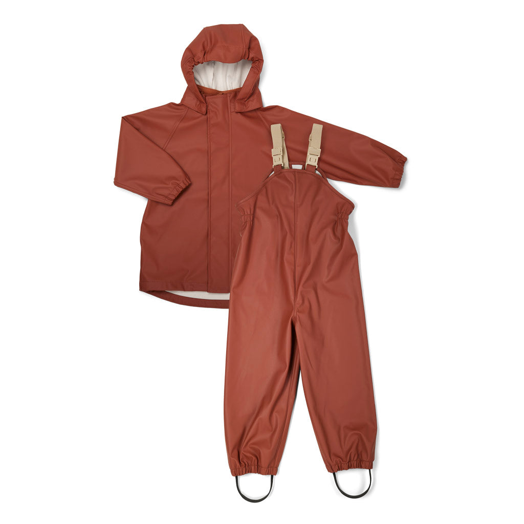 nuuroo Carla rain set - mini Rain wear Mahogany