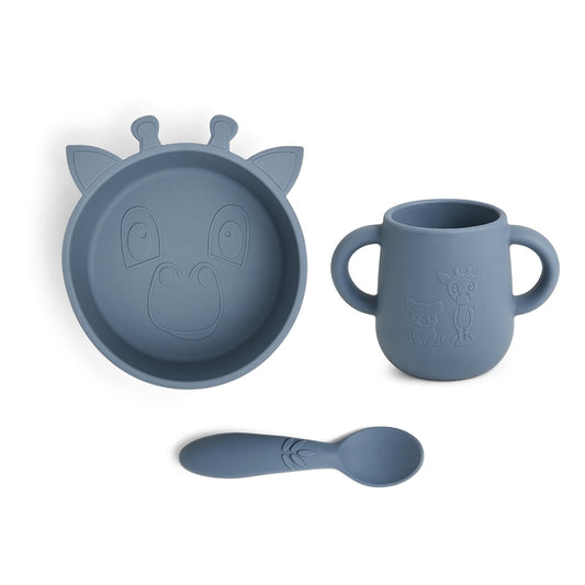 nuuroo Ebba silicone dinner set 3-pack Dinner set Bering Sea