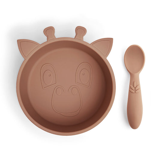 nuuroo Elia silicone dinner set 2-pack Dinner set Chocolate malt
