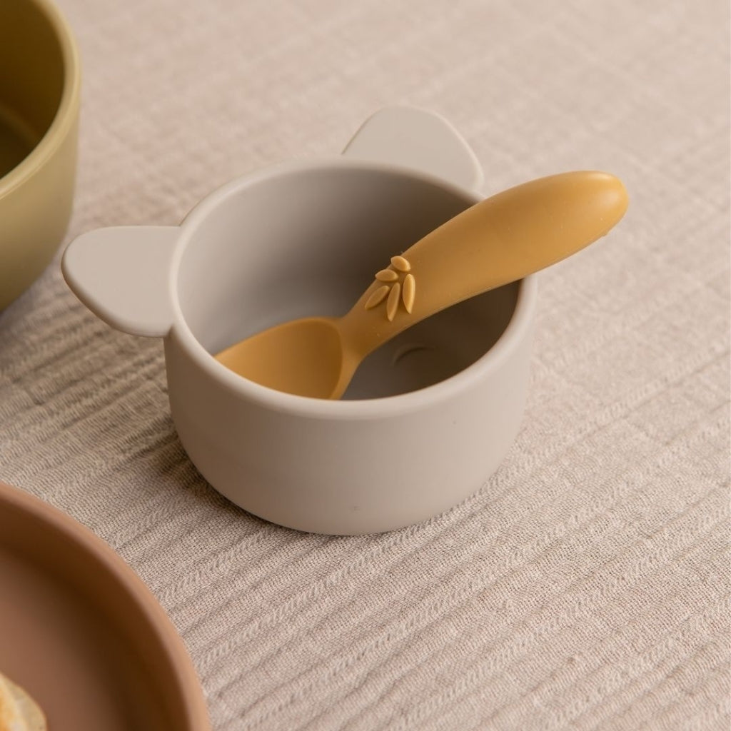 nuuroo Ella silicone spoon 3-pack Cutlery Dusty yellow