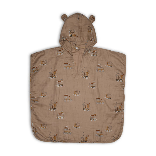 nuuroo Flor muslin poncho Poncho Carnival train