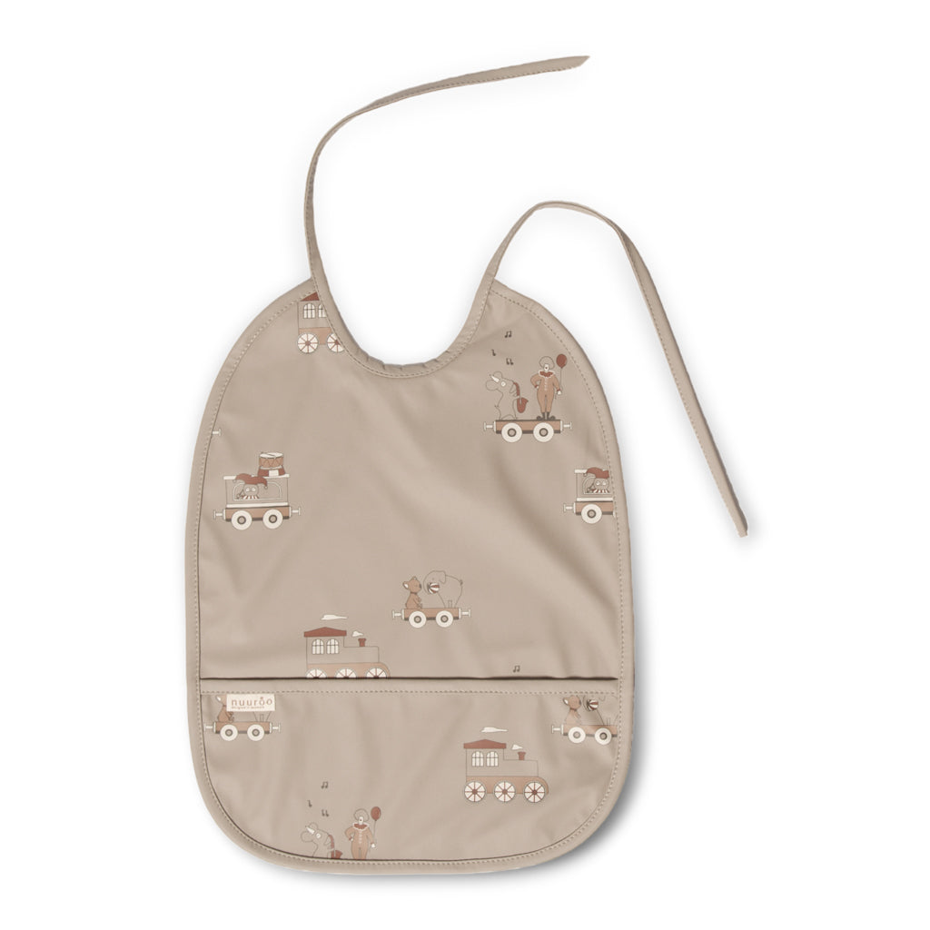 nuuroo Ida bib coated Bib Cream carnival train