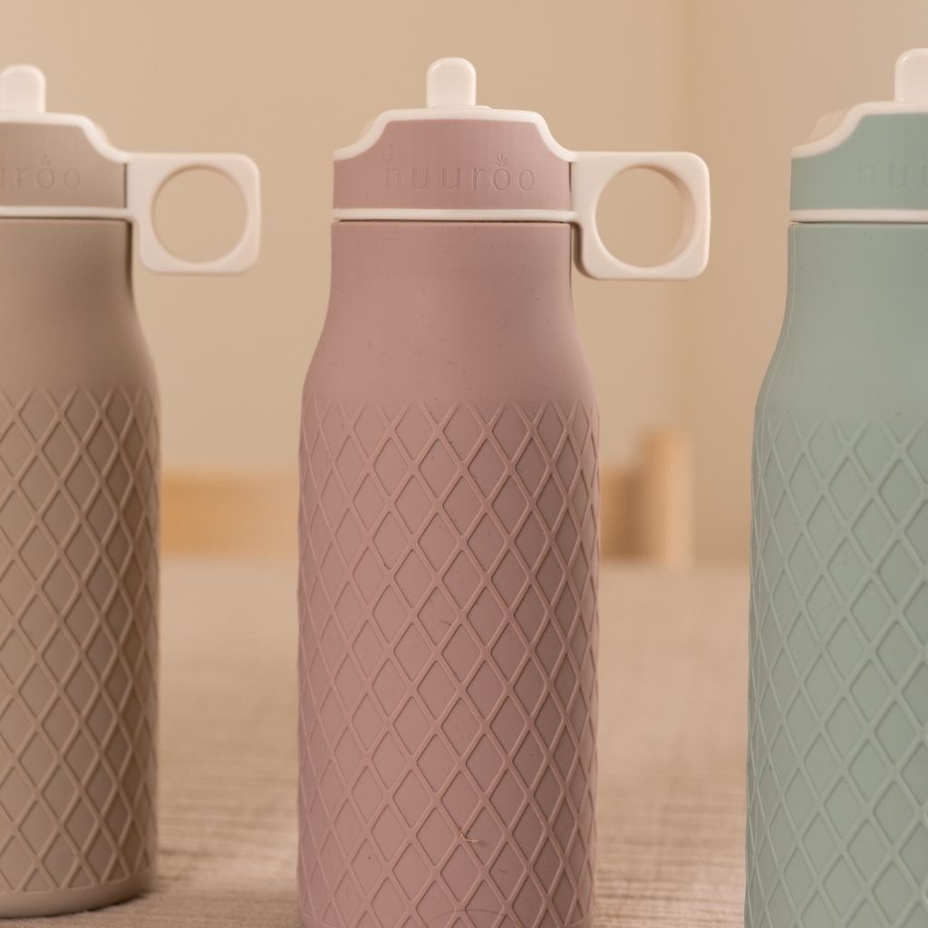 nuuroo Isa silicone drinking bottle 400 ml Drinking bottle Woodrose