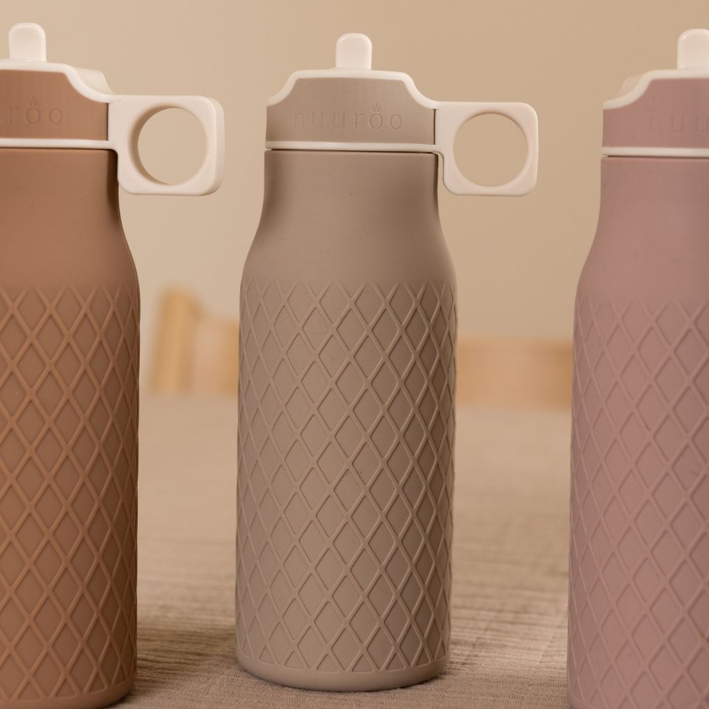 nuuroo Isa silicone drinking bottle 400 ml Drinking bottle Cobblestone