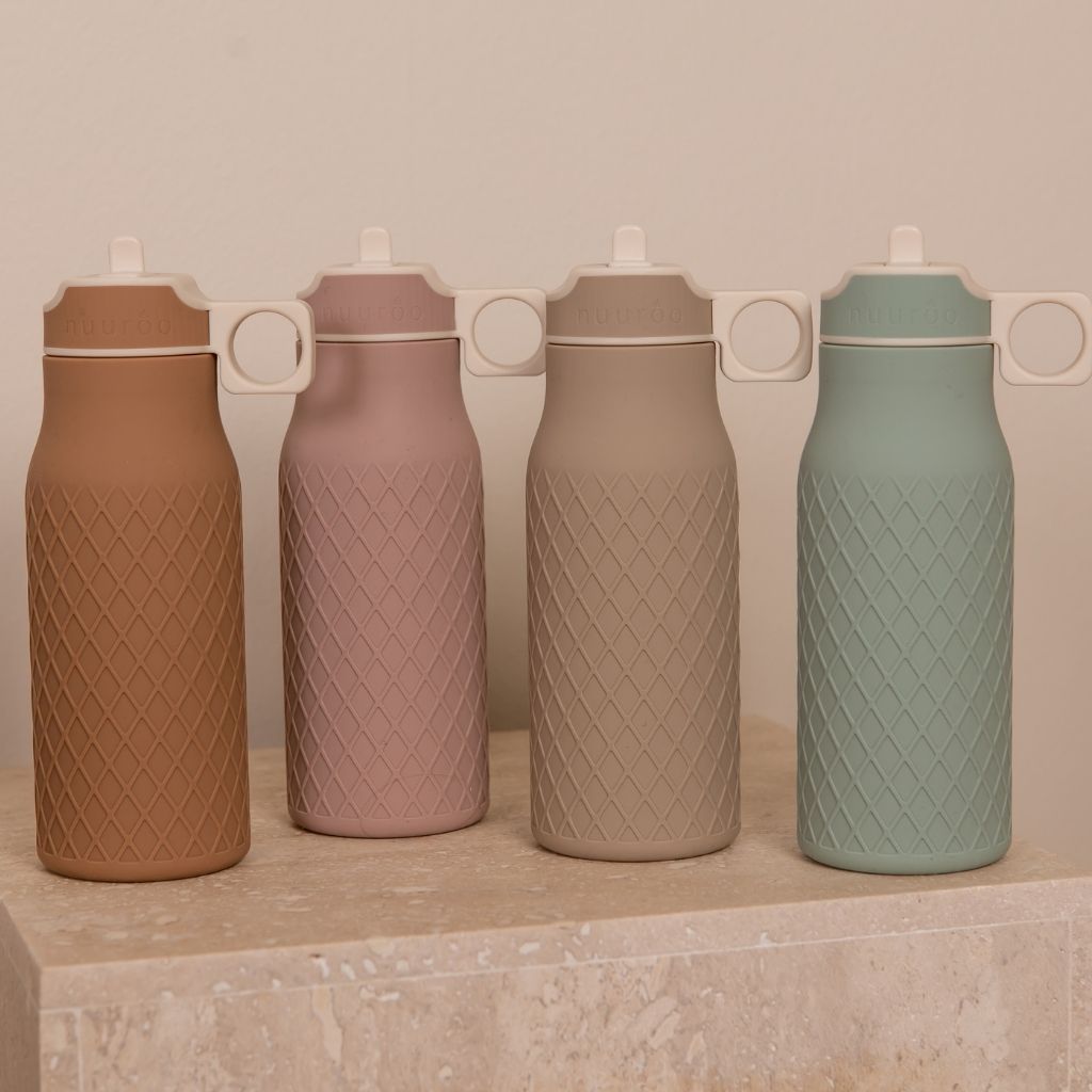 nuuroo Isa silicone drinking bottle 400 ml Drinking bottle Cobblestone