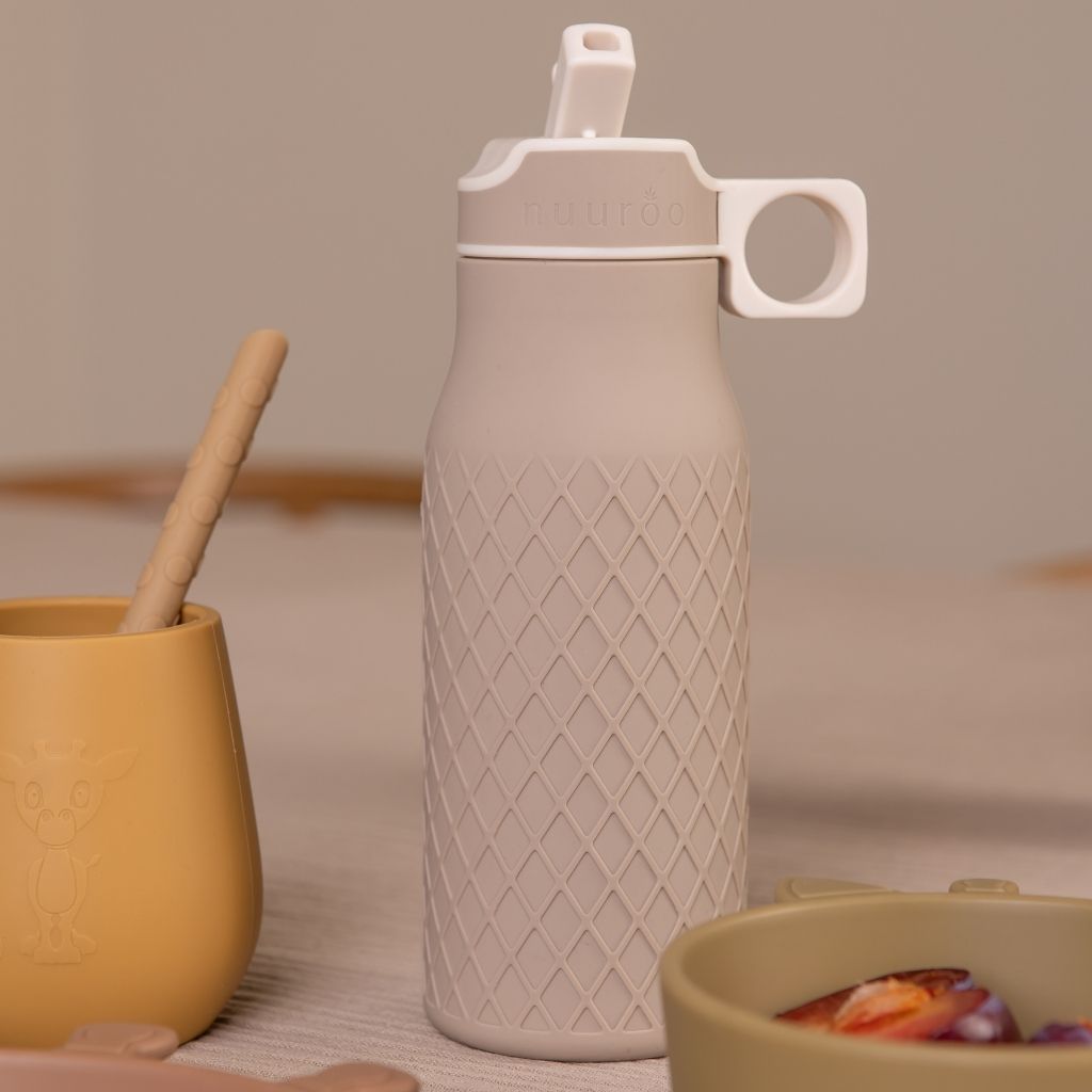 nuuroo Isa silicone drinking bottle 400 ml Drinking bottle Cobblestone