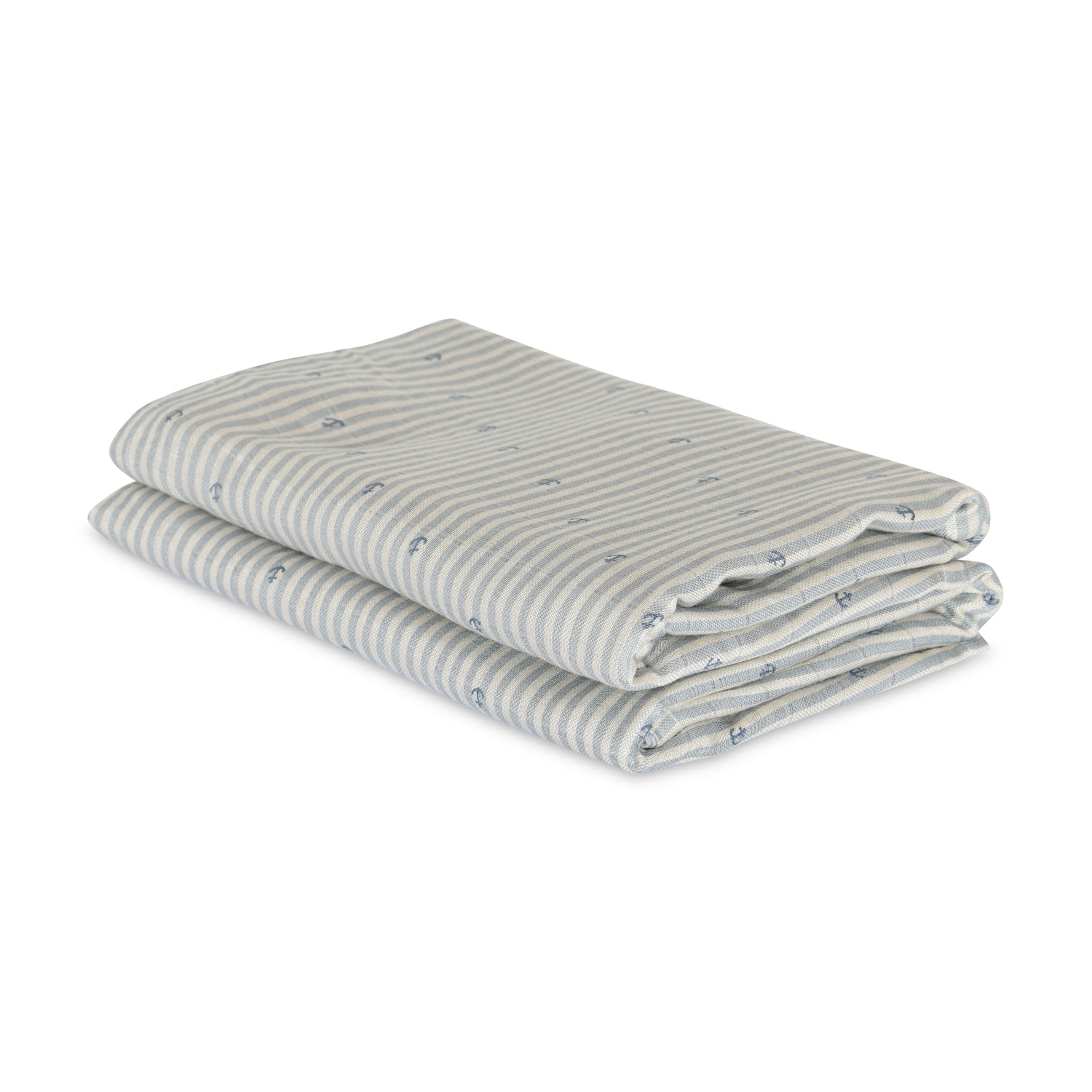 nuuroo Josefine bamboo muslin cloth 2-pack Muslin cloth Stripe anchor