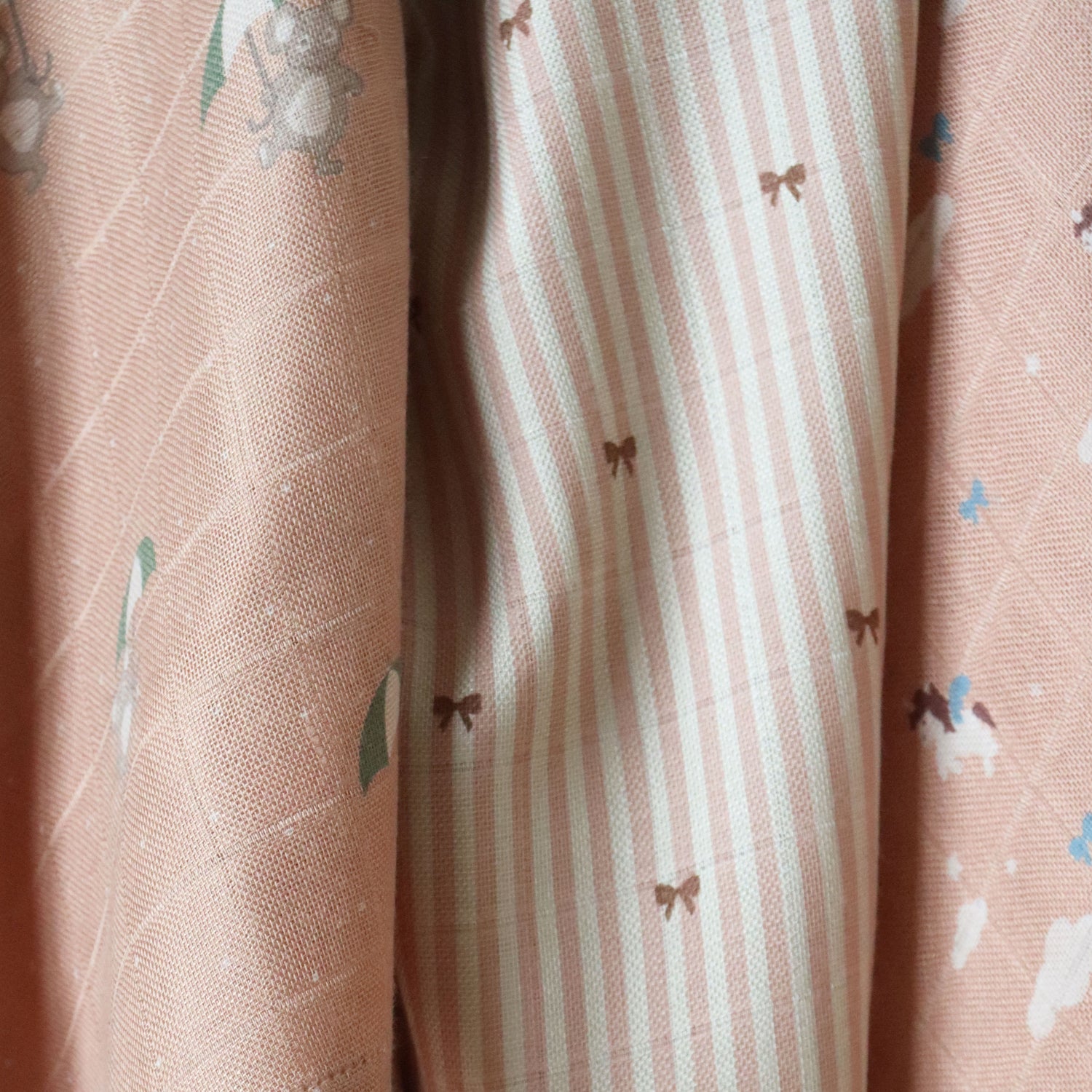 nuuroo Josefine bamboo muslin cloth 2-pack Muslin cloth Stripe bow