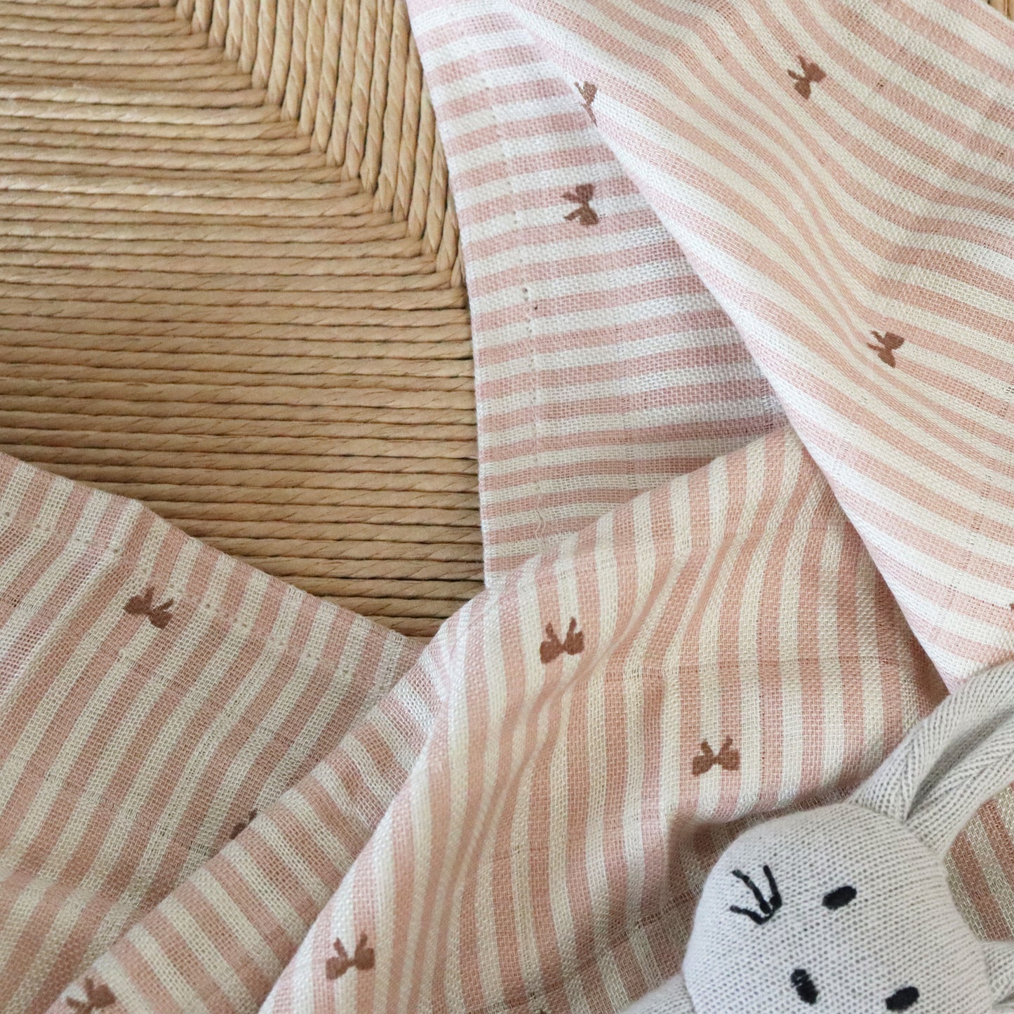 nuuroo Josefine bamboo muslin cloth 2-pack Muslin cloth Stripe bow