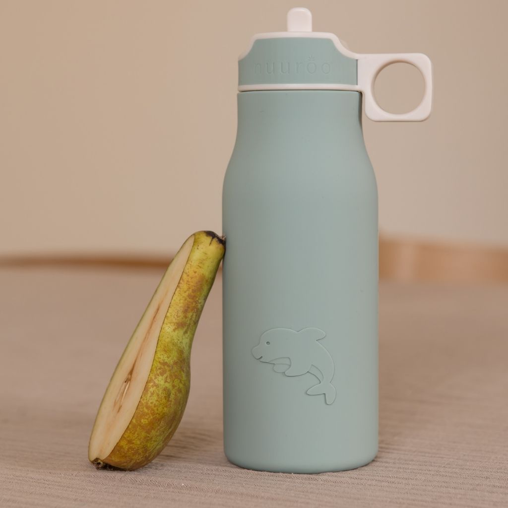 nuuroo Lau silicone drinking bottle 400 ml Drinking bottle Desert sage