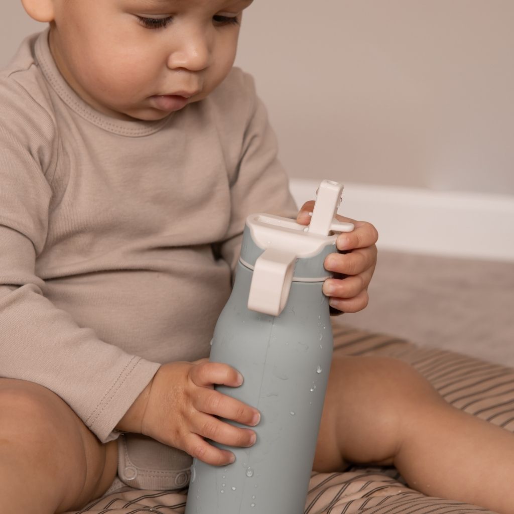 nuuroo Lau silicone drinking bottle 400 ml Drinking bottle Desert sage