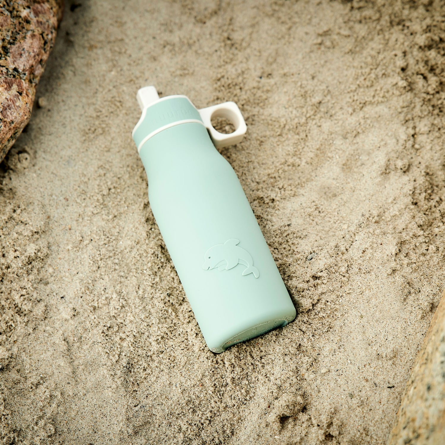nuuroo Lau silicone drinking bottle 400 ml Drinking bottle Desert sage