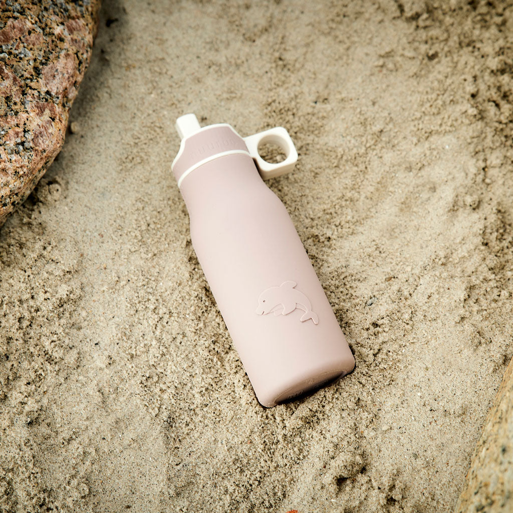nuuroo Lau silicone drinking bottle 400 ml Drinking bottle Woodrose