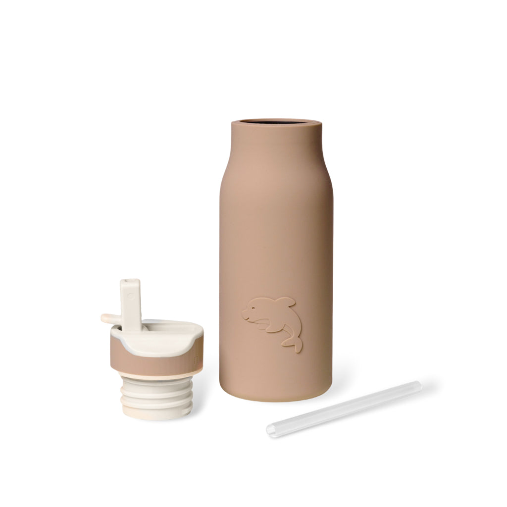 nuuroo Lau silicone drinking bottle 400 ml Drinking bottle Chocolate malt