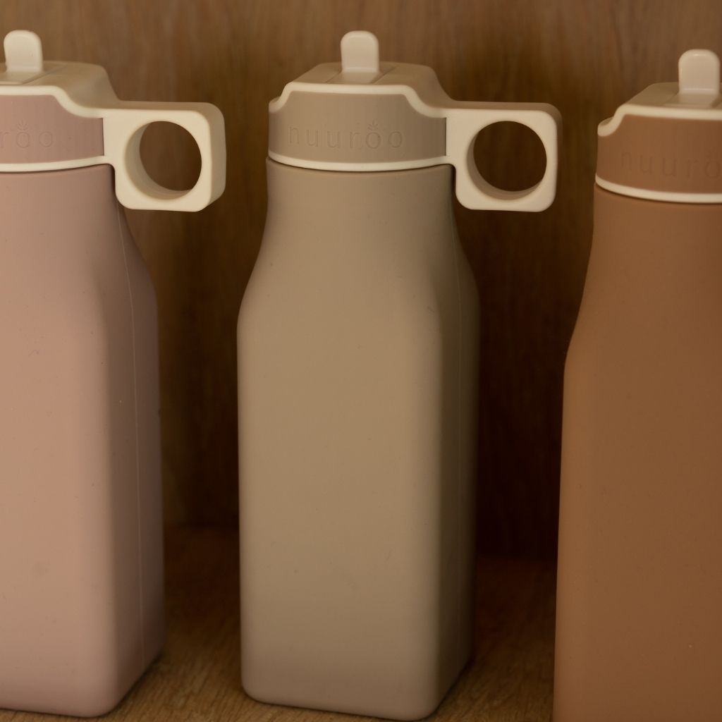 nuuroo Lindi silicone drinking bottle 450 ml Drinking bottle Cobblestone
