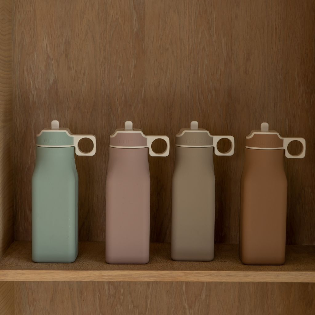 nuuroo Lindi silicone drinking bottle 450 ml Drinking bottle Cobblestone