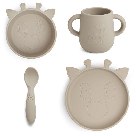 nuuroo Lykke silicone dinner set - 4 pack Dinner set Cobblestone