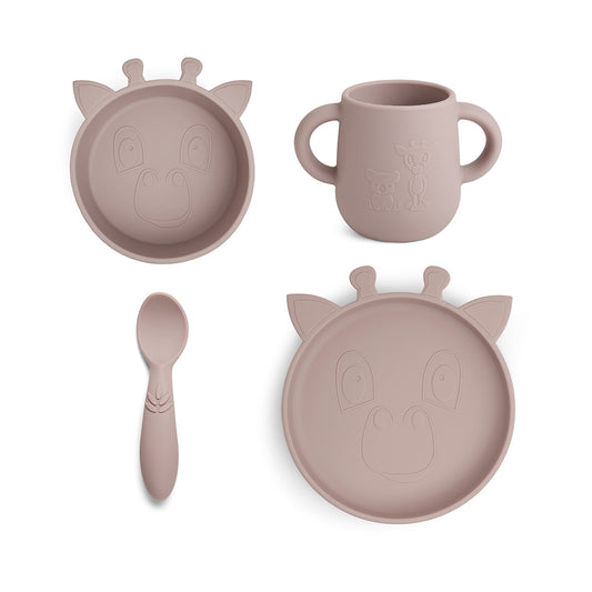 nuuroo Lykke silicone dinner set - 4 pack Dinner set Woodrose