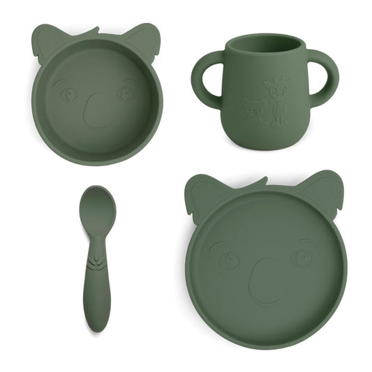 nuuroo Lykke silicone dinner set - 4 pack Dinner set Dusty green