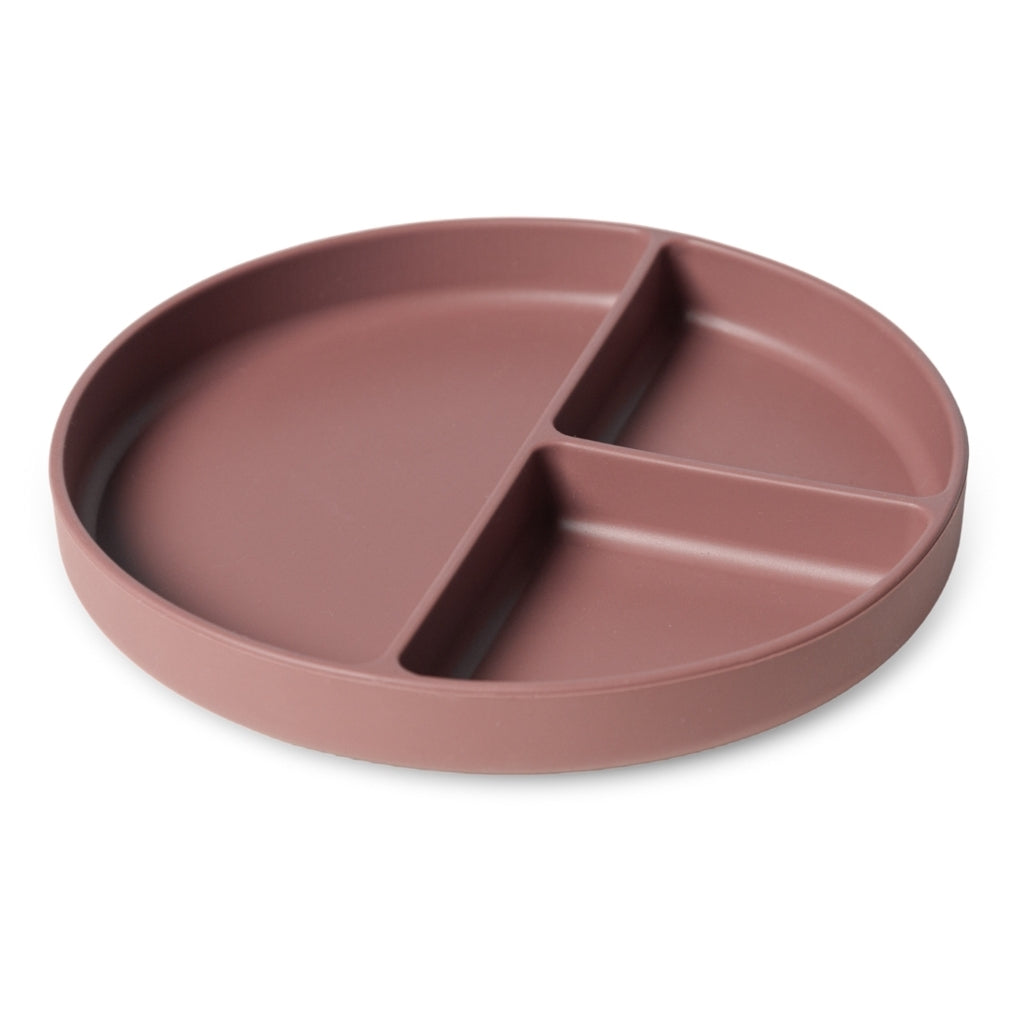 nuuroo Mingo divided silicone plate Deep plate Mahogany