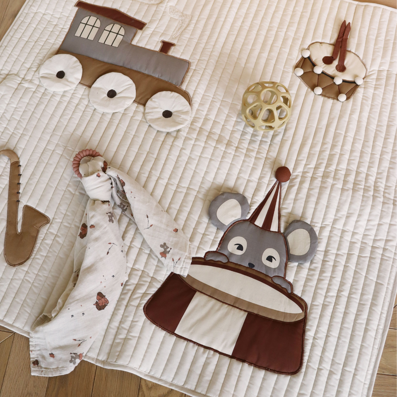 nuuroo Minnie muslin swaddle Swaddle Cream unicorn